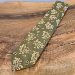 Fabio Ferretti Green Paisley Silk Tie